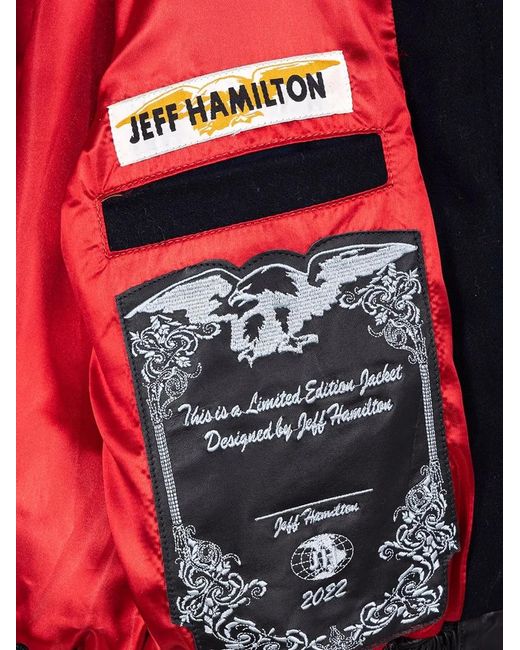 Jeff Hamilton Blue X Nba Collage Wool Jacket