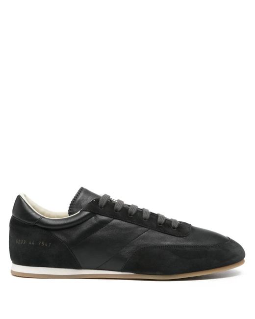 Common Projects Black Minimal Leather Sneakers for men
