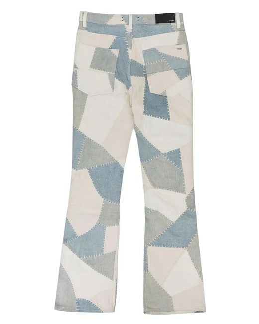 Amiri Blue Patchwork-Design Jeans for men