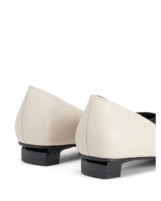 AMI Black Pointed Flat Leather Pumps