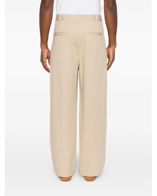 A.P.C. White Pantalon À Design Plissé for men
