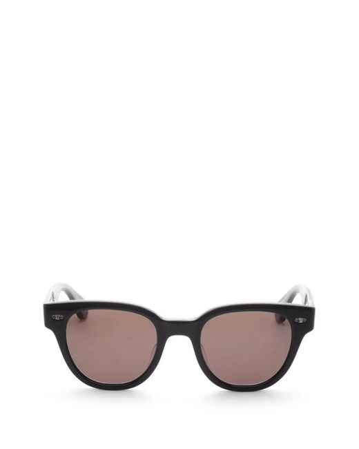 Garrett Leight Black Jane Round-Frame Sunglasses