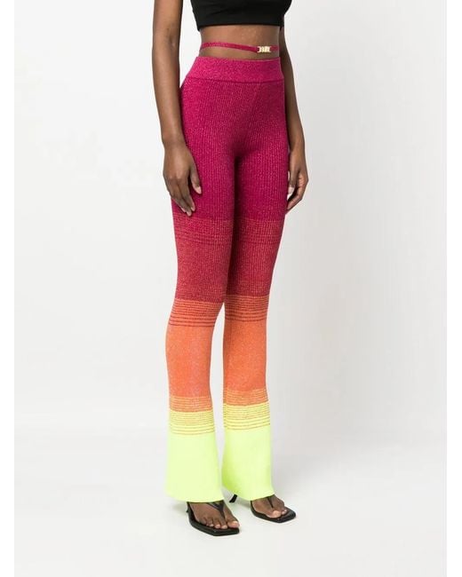 Gcds Red Pants With Shaded Effect