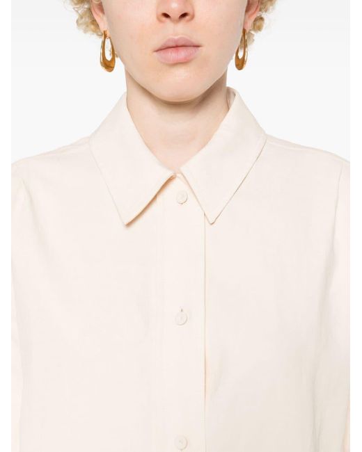 Robe-chemise en lin Jil Sander en coloris White