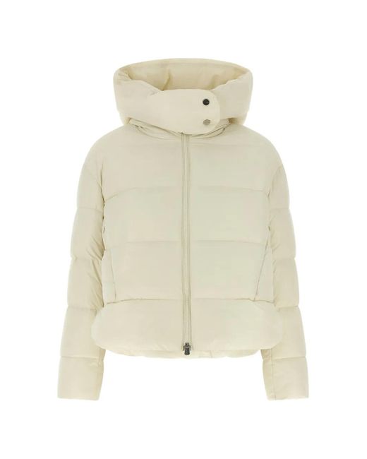 Pinko White Love Birds Logo Quilted Jacket