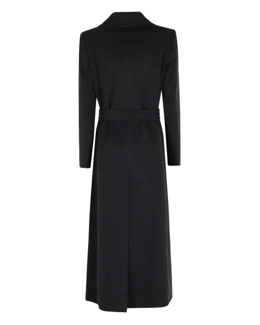 Tagliatore Black Melody Belted Lapel Coat