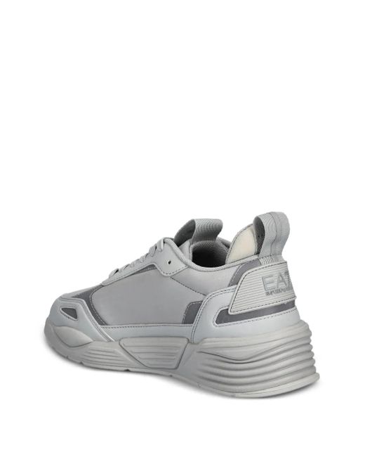 EA7 Gray Logo-Embellished Chunky Sneakers