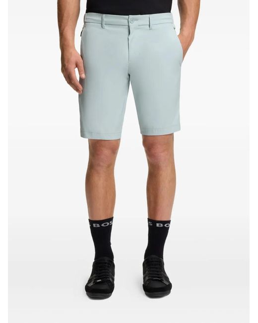 Boss Blue Easy-Iron Buttoned Shorts for men