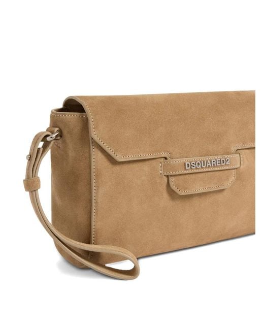 DSquared² Natural Twin Top-Handle Clutch Bag for men