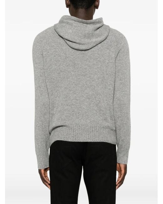 Tom Ford Gray Long-Sleeve Hoodie Sweater for men