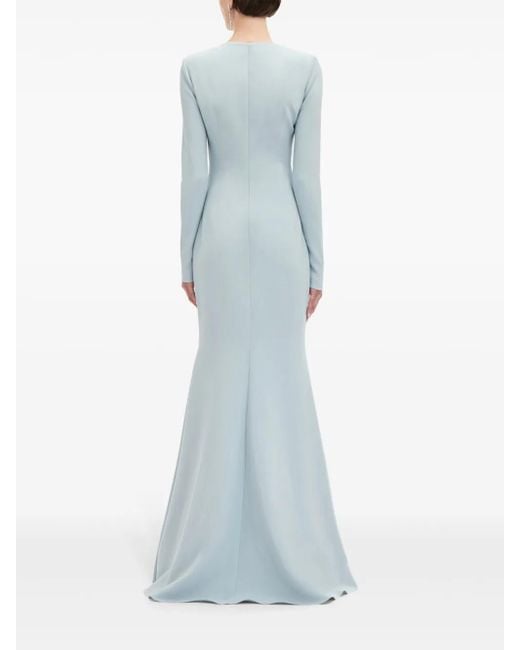 Oscar de la Renta Orchid Threadwork ドレス Blue
