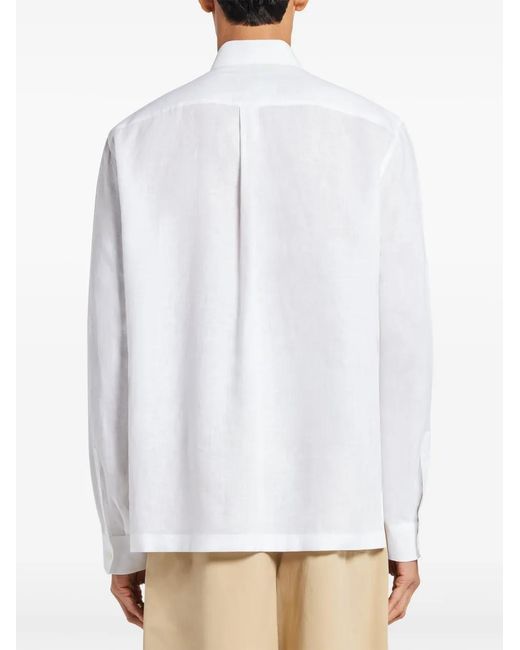 Dolce & Gabbana White Linen Shirt for men