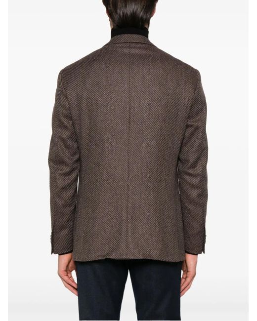 Corneliani Brown Single-Breasted Blazer for men
