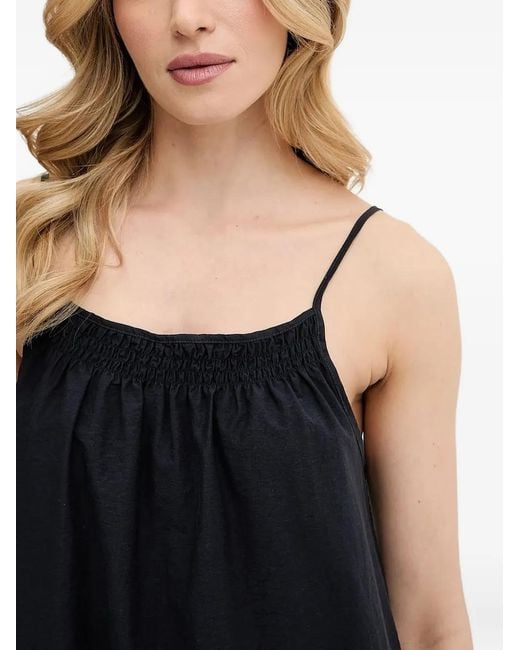 Marc O' Polo Black Smocked-Detail Slip Dress