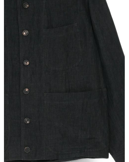 Ziggy Chen Black Spread-Collar Jacket for men