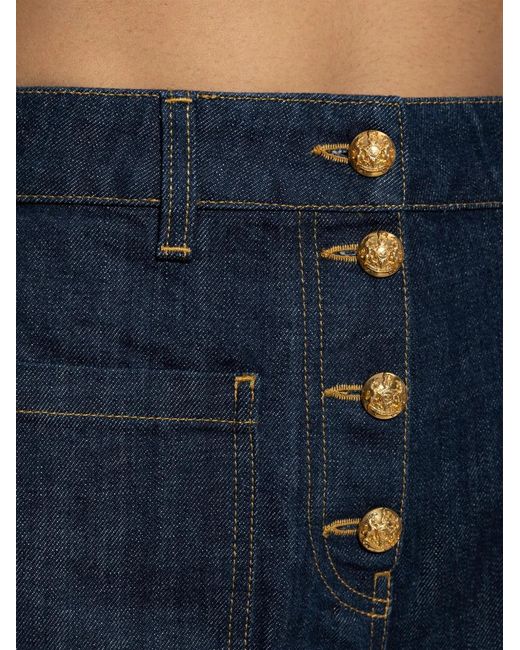 Valentino Garavani Blue Jean Droit À Boutonnière