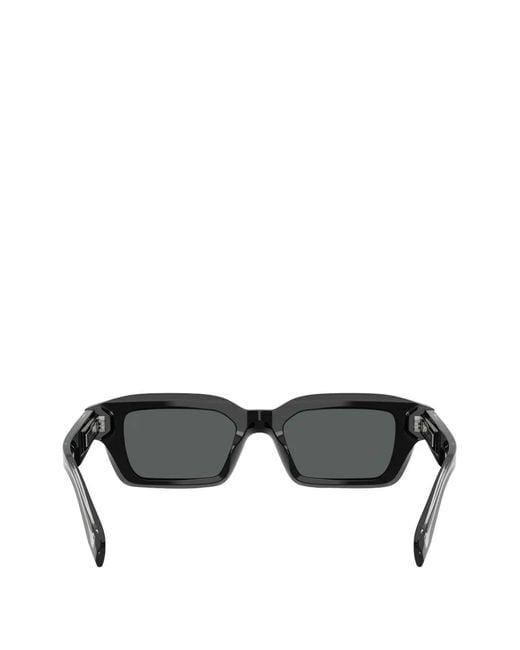 Brunello Cucinelli Black Rectangle-Frame Sunglasses