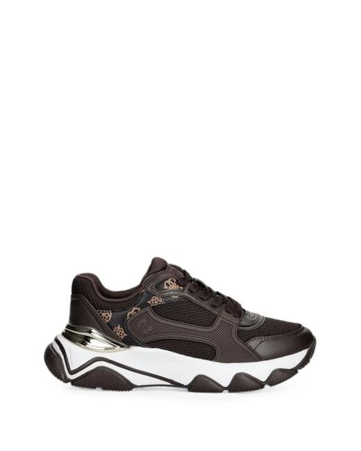 Sneakers Con Inserti E Logo di Guess in White