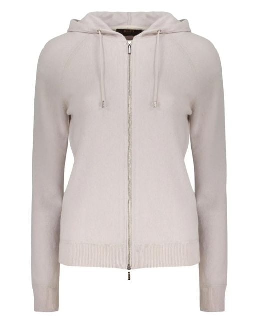 Moorer White Zip-Up Drawstring Trousers Set