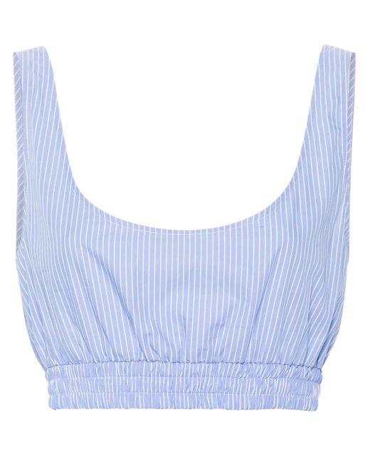 MODES GARMENTS Blue Gestreiftes Cropped-Top