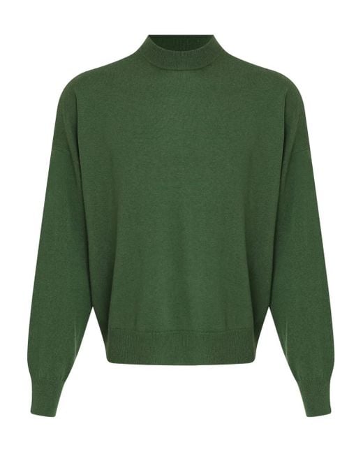 Osklen Green Mock-Neck Oversized Sweater for men