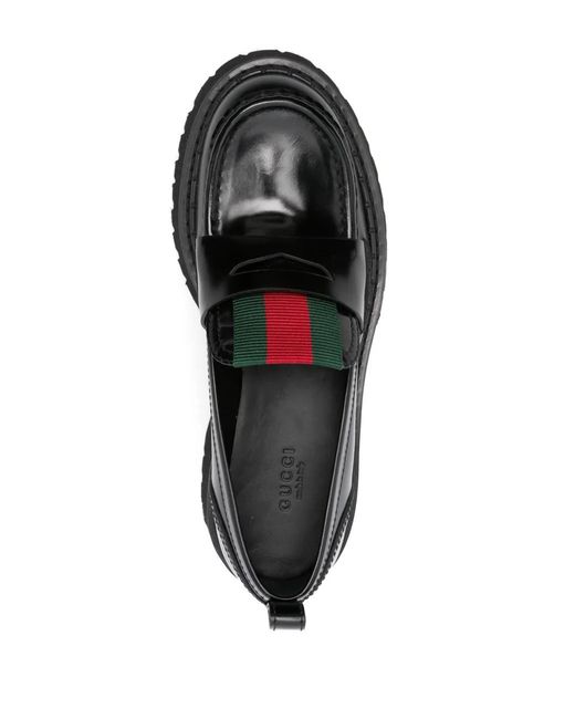 Gucci Black Leather Loafers