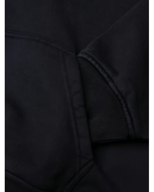 Rhude Black Graphic-Print Hoodie for men