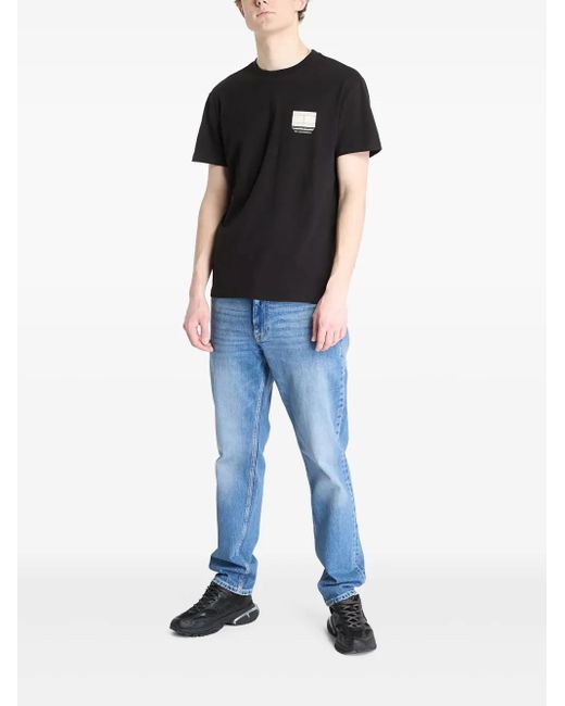 Tommy Hilfiger Black Logo-Print T-Shirt for men
