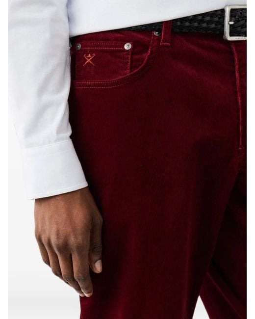 Hackett Trinity Ribfluwelen Broek in het Red voor heren