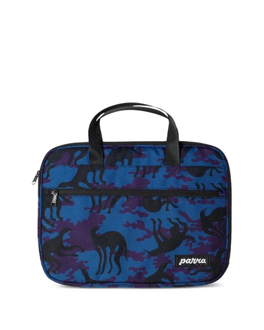 by Parra Blue Housse D'Ordinateur Portable Camo Beast for men