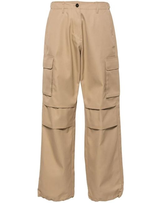 Coperni Natural Wide-Leg Cotton Gabardine Trousers