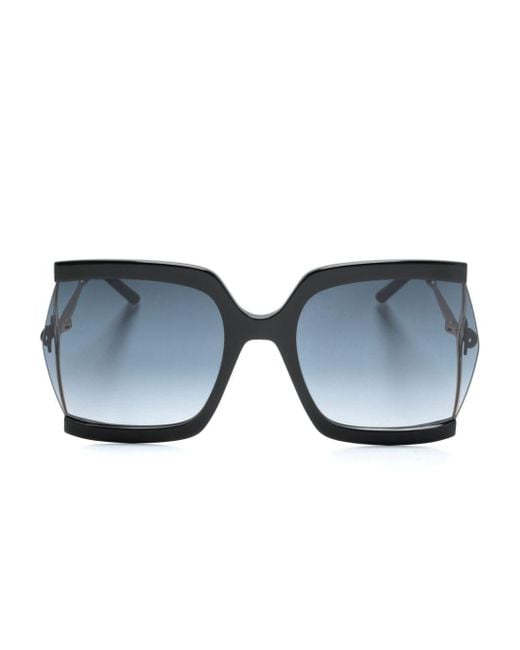 Carolina Herrera Blue Oversize-frame Sunglasses