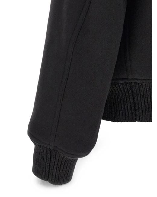 Rick Owens Black Dracuflight Wool Bomber Jacket for men