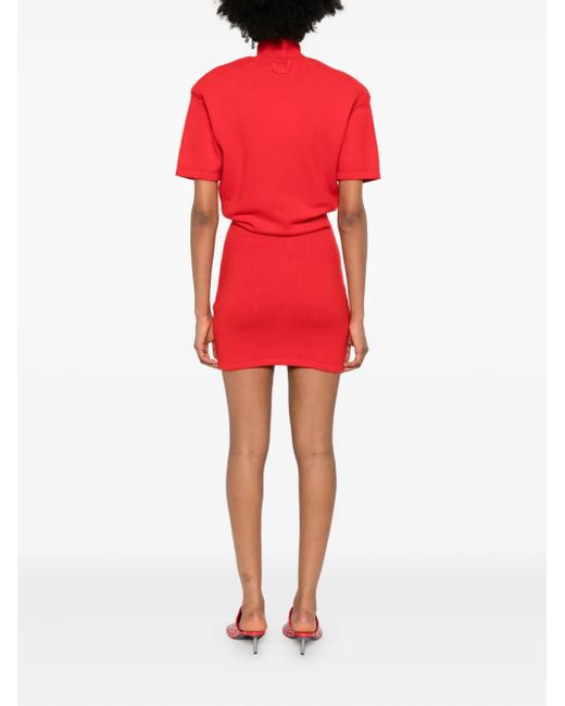 Jacquemus T-Shirt Met Hoge Hals in het Red