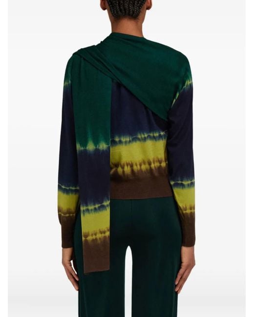 Ferragamo Green Tie Dye Pullover