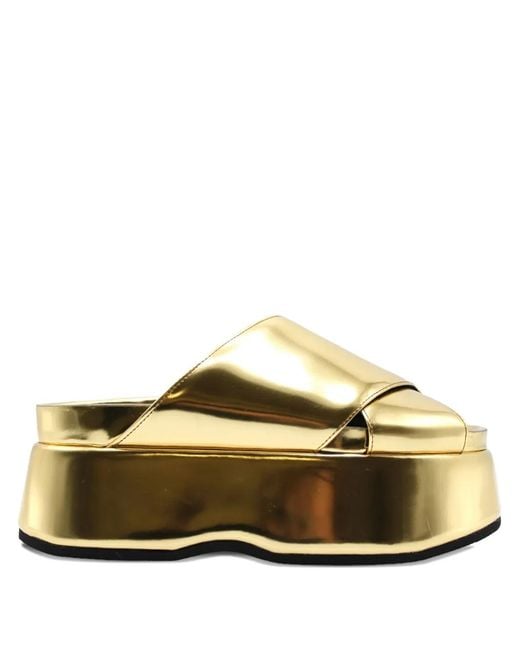Junya Watanabe Metallic Platform Sandals