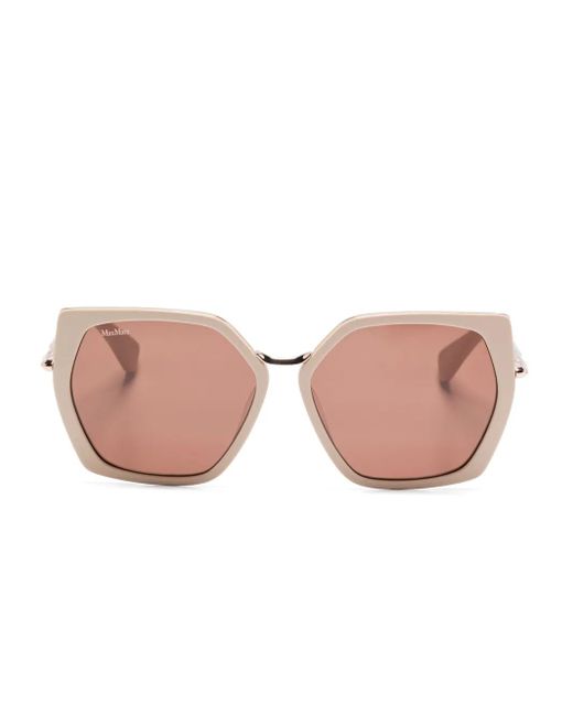 Max Mara Eyewear ジオメトリックフレーム サングラス Pink