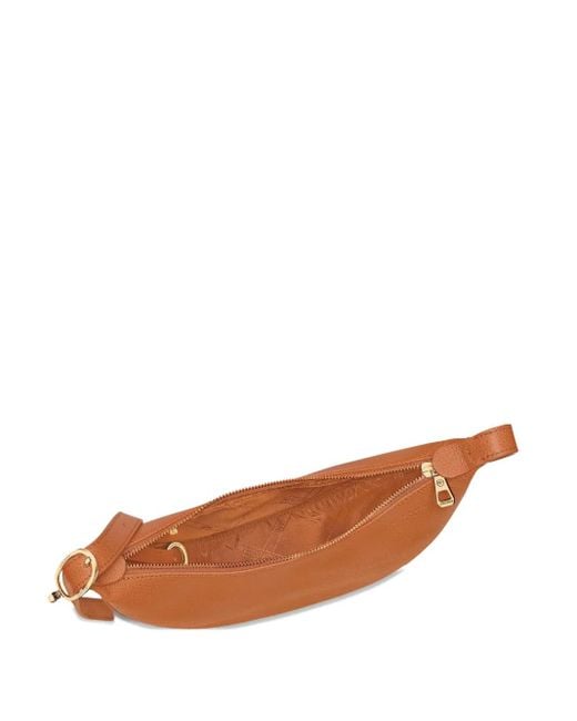 Longchamp ル フローネ グレインレザーショルダーバッグ S Brown