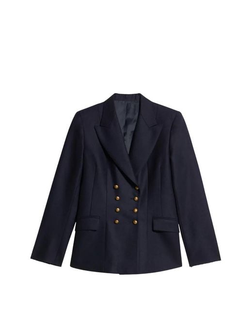 Fortela Blue Laureen Double-Breasted Blazer