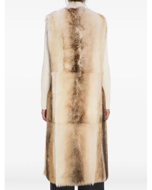 Yves Salomon Natural Lamb Fur Vest