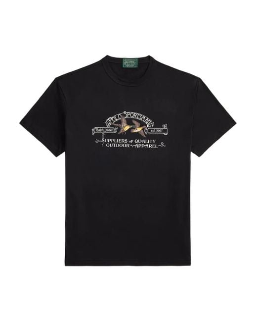 Polo Ralph Lauren T-Shirt Met Grafische Print in het Black voor heren