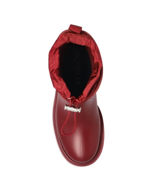 Moncler Red Kickstream Rain Short Water Boot