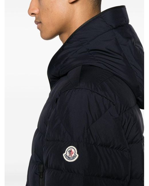 Moncler Blue Chambeyron Quilted Hooded Jacket for men