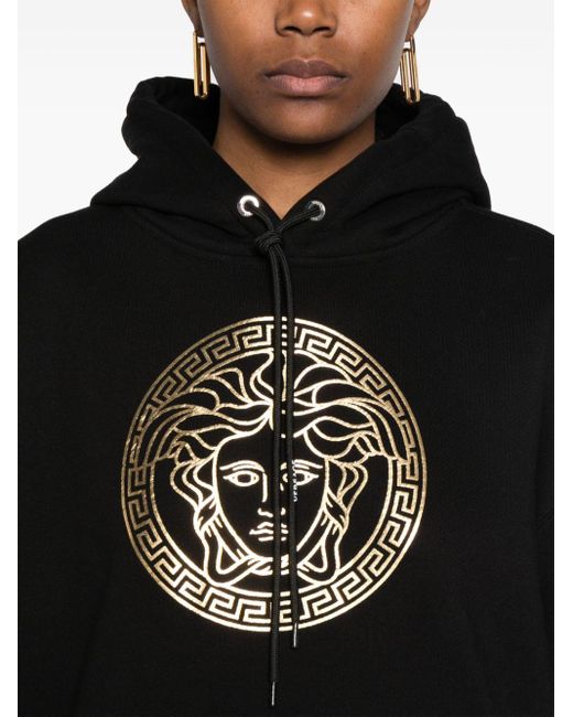 Versace Black Hoodie mit Medusa-Print