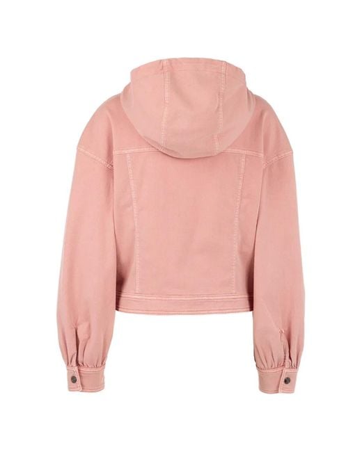 Marc Cain Pink Veste En Jean À Capuche