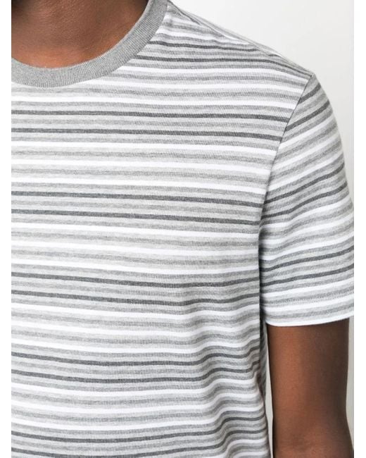 メンズ Thom Browne ストライプ Tシャツ Gray