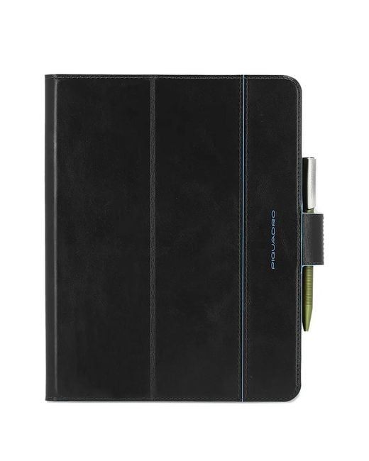 Piquadro Black Leather Ipad Pro 11" Case