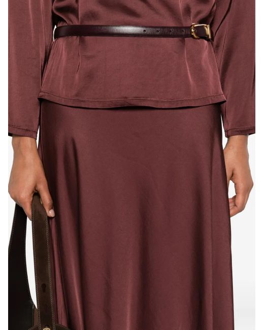 Daniele Fiesoli Purple A-Line Midi Skirt