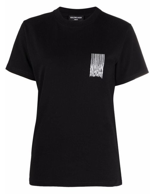 Balenciaga Black Barcode-print T-shirt