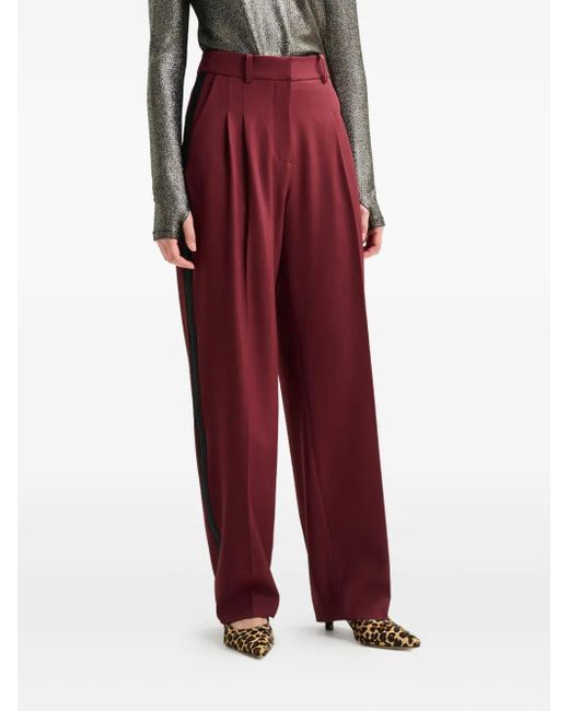 Essentiel Antwerp Red Icci Bundfaltenhose mit Seitenstreifen